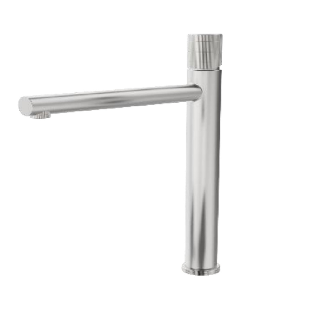 GRIFERIA MONOMANDO ALTO P/ LAVAMANO ACERO INOX SERIE FUTURA BRUSHED RAD / CROMADO REF NVGRI5621 NOVA