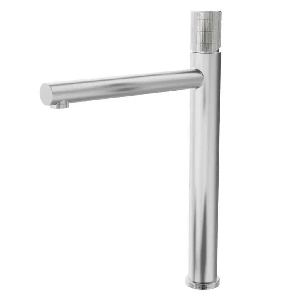 GRIFERIA MONOMANDO ALTO P/ LAVAMANO ACERO INOX SERIE FUTURA BRUSHED RAD / CROMADO REF NVGRI5621 NOVA
