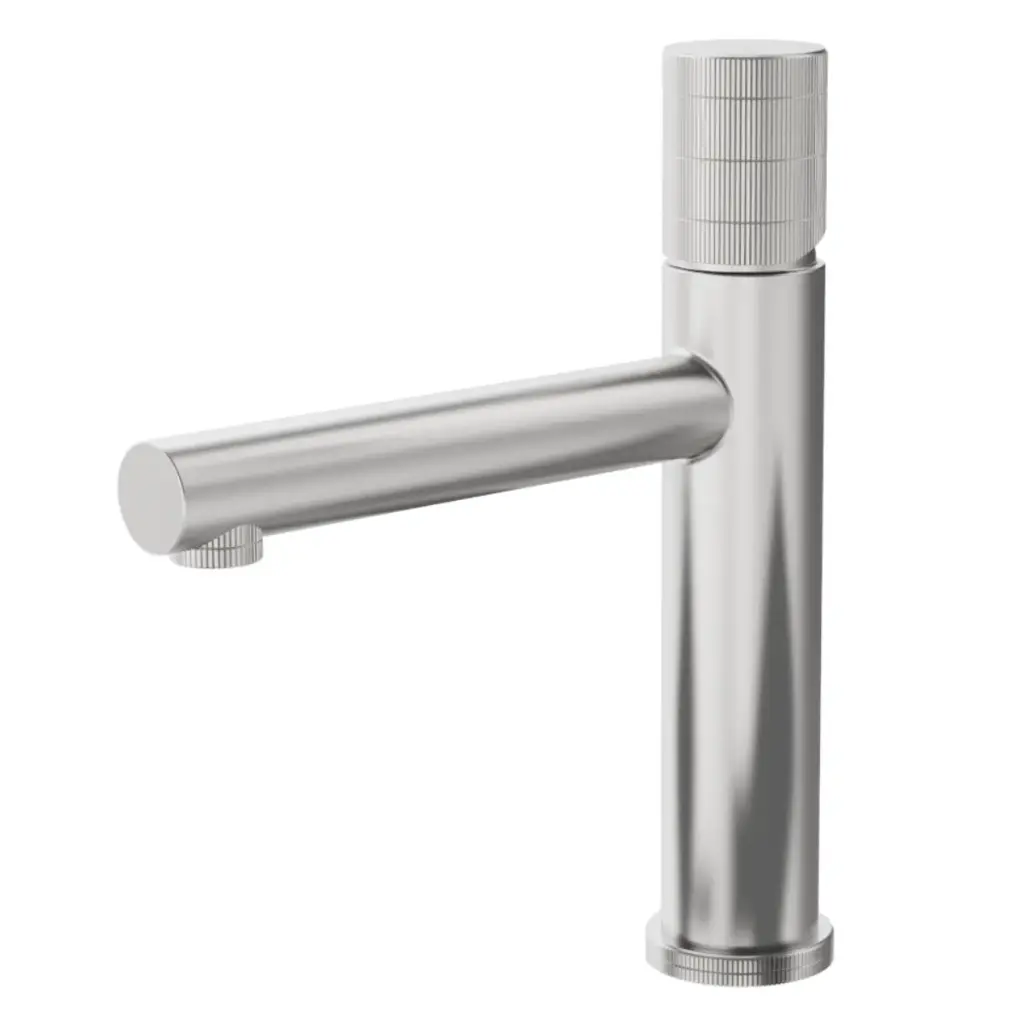 GRIFERIA MONOMANDO BAJO P/ LAVAMANO ACERO INOX SERIE FUTURA BRUSHED RAD / CROMADO REF NVGRI5622 NOVA