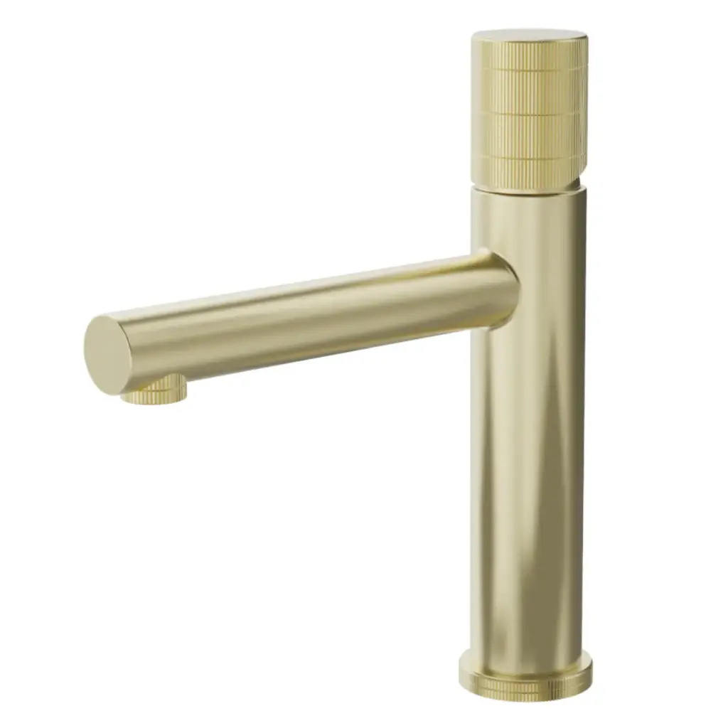 GRIFERIA MONOMANDO BAJO P/ LAVAMANO ACERO INOX SERIE FUTURA D´OR RAD / DORADO REF NVGRI5632 NOVA