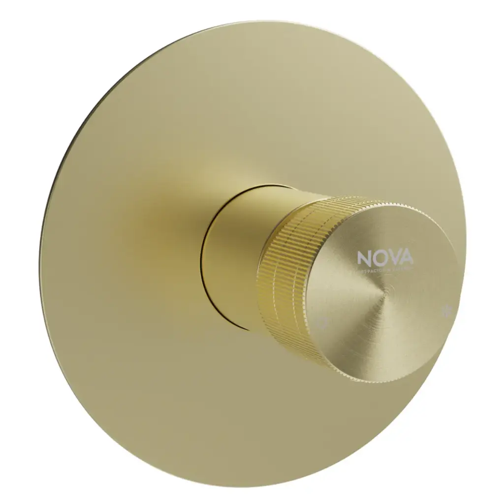 GRIFERIA MONOMANDO EMPOTRADO DE DUCHA SERIE FUTURA D´OR RADIANCE / DORADO REF. NVGRI5634 MARCA NOVA