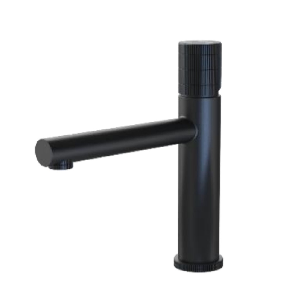 GRIFERIA MONOMANDO BAJO P/ LAVAMANO ACERO INOX SERIE FUTURA NOIR RAD / NEGRO MATE REF NVGRI5662 NOVA