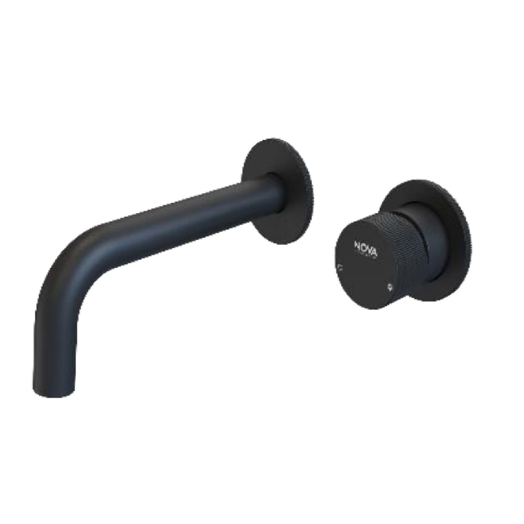 GRIFERIA MONOMANDO EMPOTRADO DE PARED SERIE FUTURA NOIR RAD / NEGRO MATE REF. NVGRI5666 MARCA NOVA