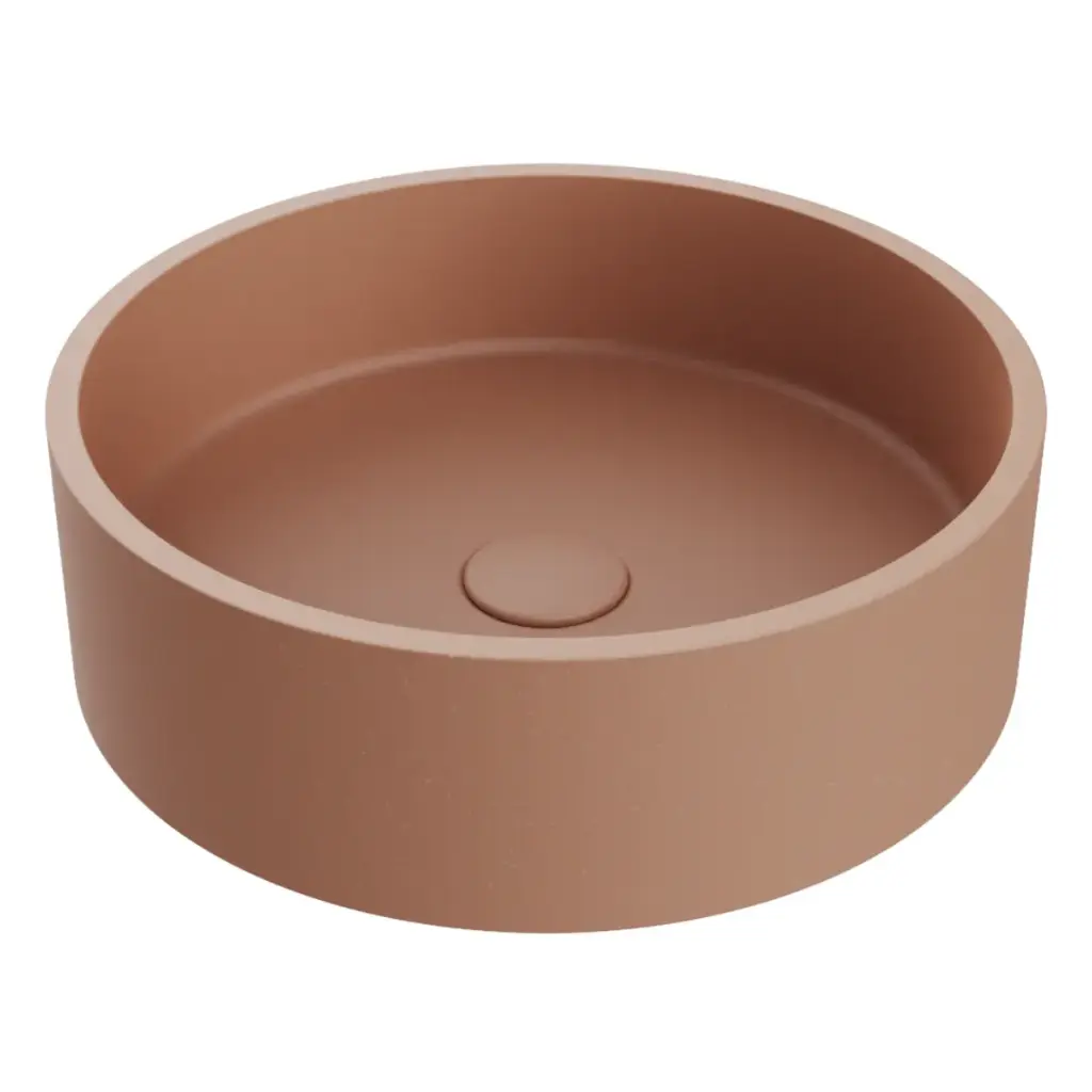 LAVAMANOS REDONDO DE SOBREPONER 39 CM ESSENZA ROUND SIGANTURE RED (ARCILLA) REF.NVLAV7812 MARCA NOVA