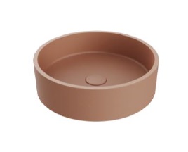 LAVAMANOS REDONDO DE SOBREPONER 39 CM ESSENZA ROUND SIGANTURE RED (ARCILLA) REF.NVLAV7812 MARCA NOVA
