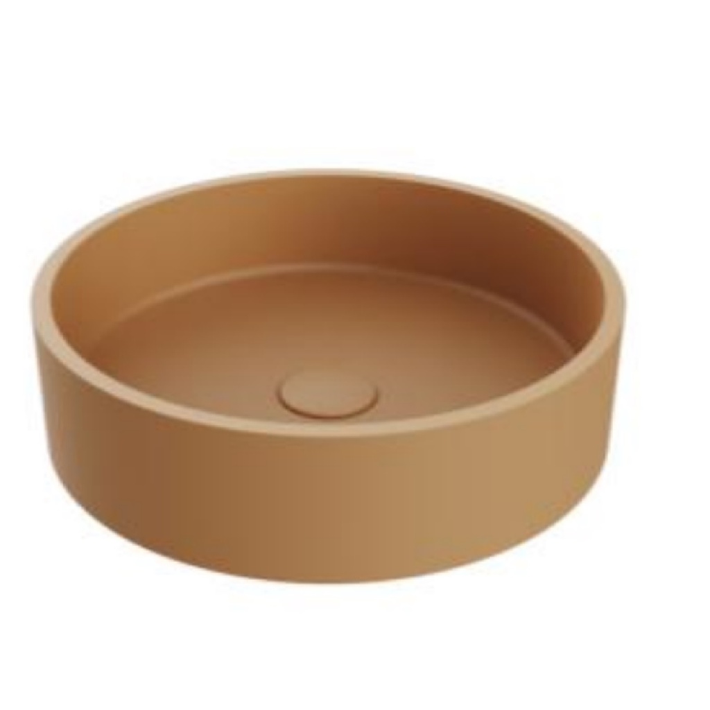 LAVAMANOS REDONDO DE SOBREPONER 39 CM ESSENZA ROUND SIGANTURE TERRA REF. NVLAV7813 MARCA NOVA