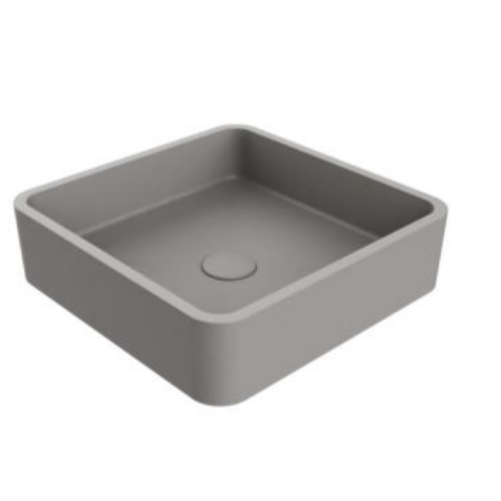 LAVAMANOS CUADRADO DE SOBREPONER 39 CM ESSENZA SQUARE SIGNATURE NATU. GREY REF. NVLAV7821 MARCA NOVA