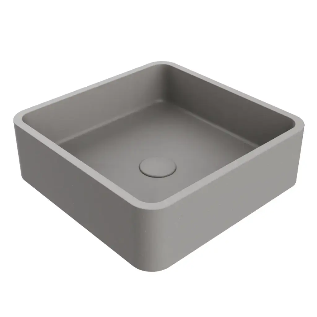 LAVAMANOS CUADRADO DE SOBREPONER 39 CM ESSENZA SQUARE SIGNATURE NATU. GREY REF. NVLAV7821 MARCA NOVA