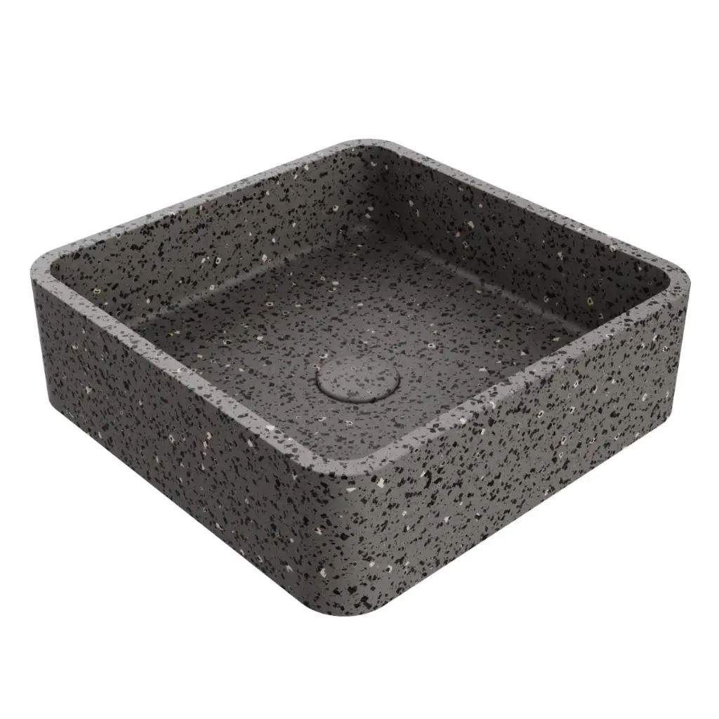LAVAMANOS CUADRADO DE SOBREPONER 39 CM ESSENZA SQUARE SIGNATURE BLACK PEARL REF NVLAV7823 MARCA NOVA
