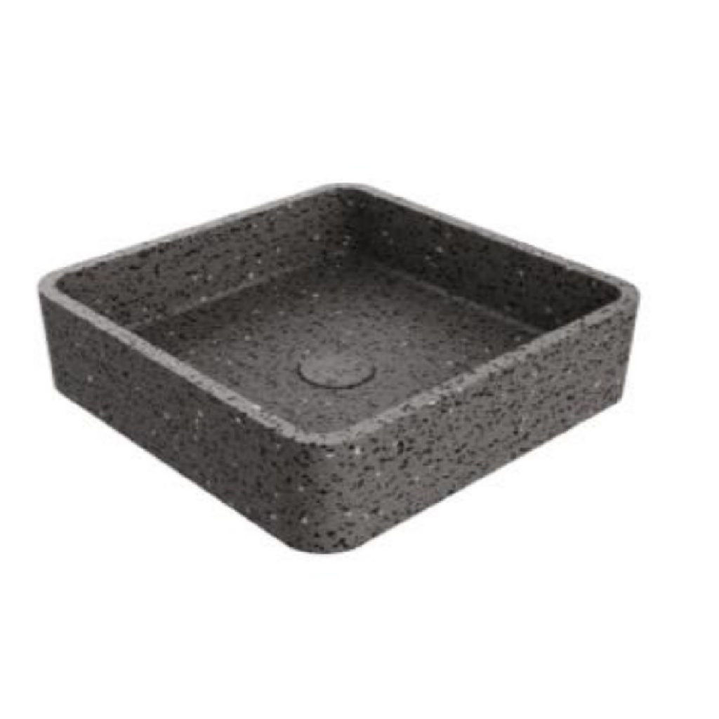 LAVAMANOS CUADRADO DE SOBREPONER 39 CM ESSENZA SQUARE SIGNATURE BLACK PEARL REF NVLAV7823 MARCA NOVA