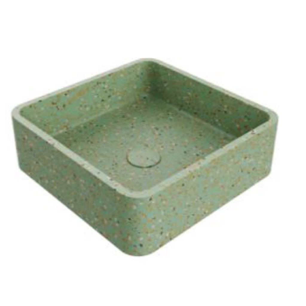 LAVAMANOS CUADRADO DE SOBREPONER 39 CM ESSENZA SQUARE SIGNATURE FUN GREEN REF. NVLAV7824 MARCA NOVA