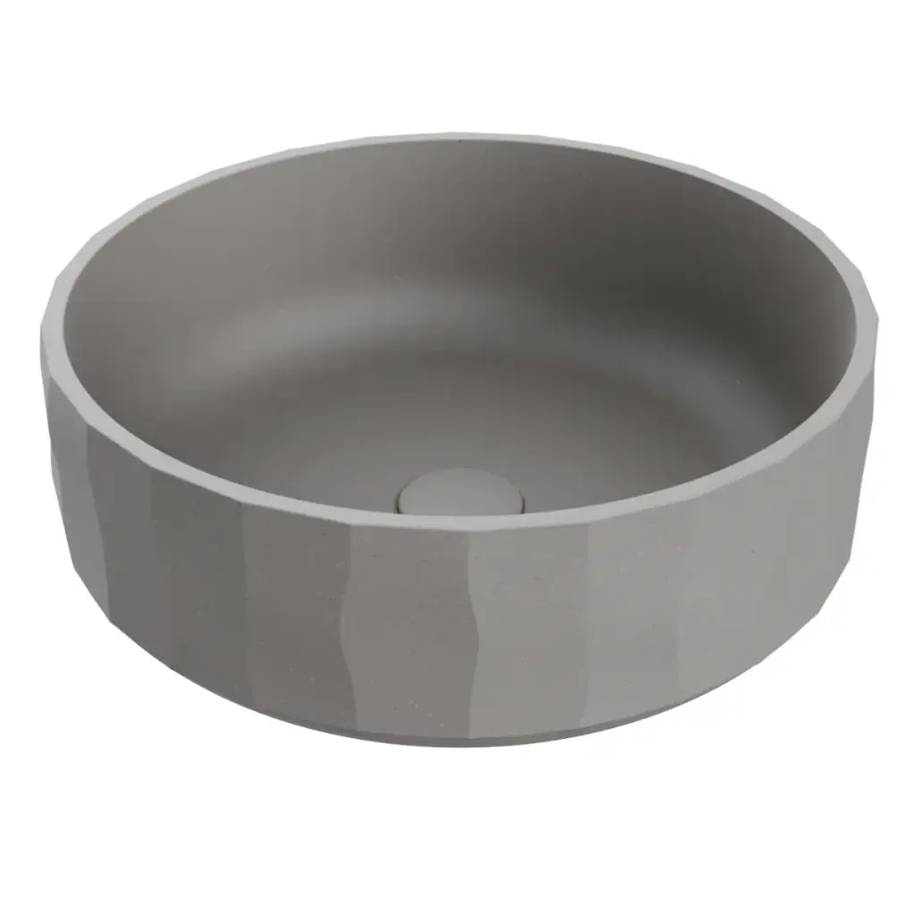 LAVAMANOS REDONDO DE SOBREPONER 42 CM UBI SIGANTURE NATURAL GREY REF. NVLAV7831 MARCA NOVA