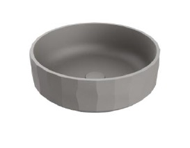 LAVAMANOS REDONDO DE SOBREPONER 42 CM UBI SIGANTURE NATURAL GREY REF. NVLAV7831 MARCA NOVA
