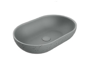 LAVAMANOS OVALADO DE SOBREPONER 53 CM LOOP SIGNATURE DARK GREY REF. NVLAV7852 MARCA NOVA