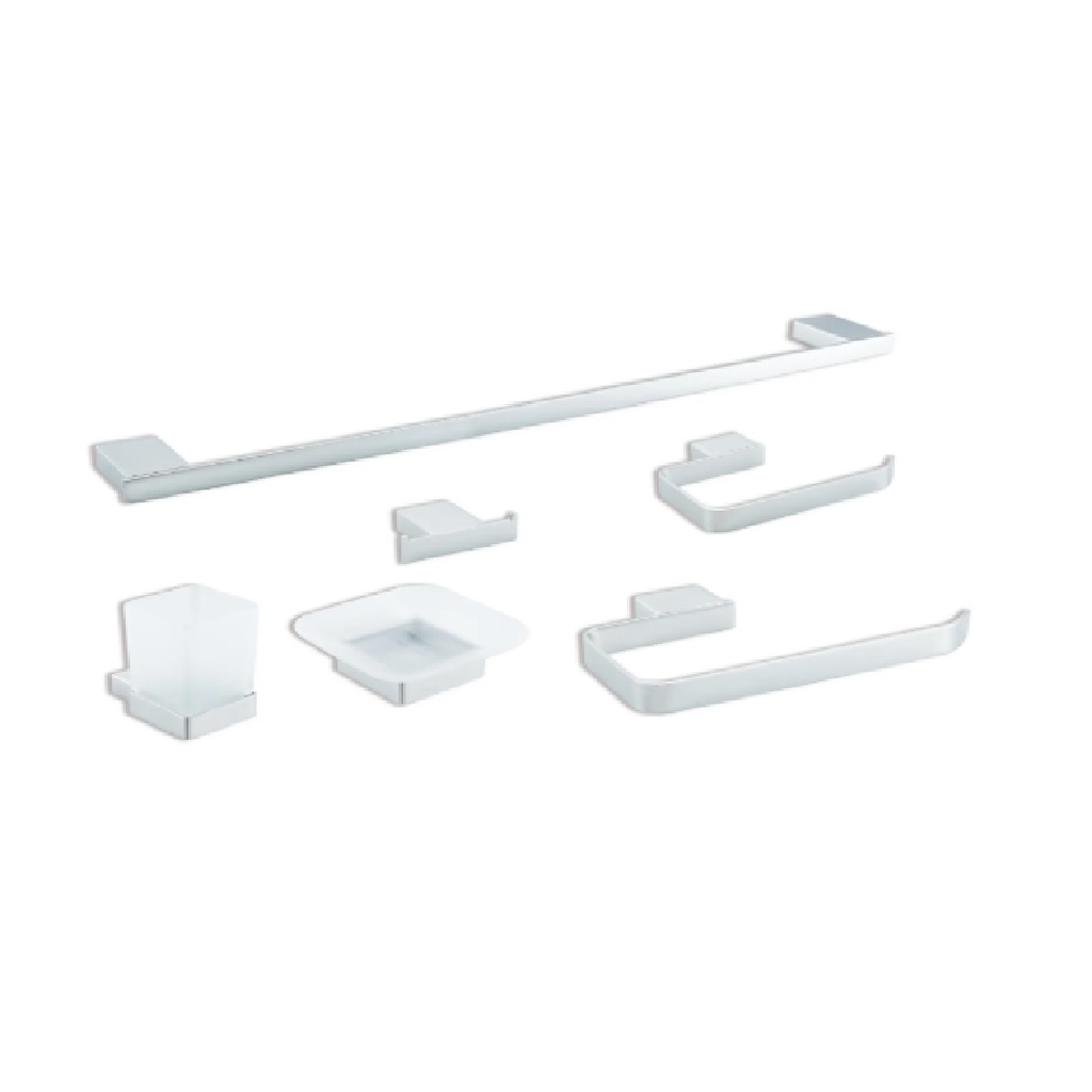 ACCESORIOS PARA BAÑO 6 PZAS MOD.202 CROMADO GRI-1273 MARCA BELT-G