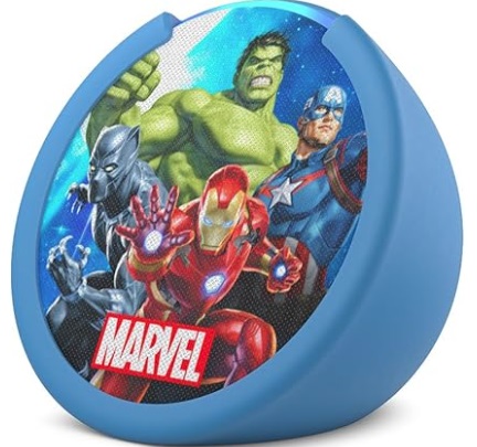 ALTAVOZ / CORNETA BLUETOOTH INTELIGENTE ALEXA ECHO POP KIDS MARVEL AVENGERS MARCA ALEXA