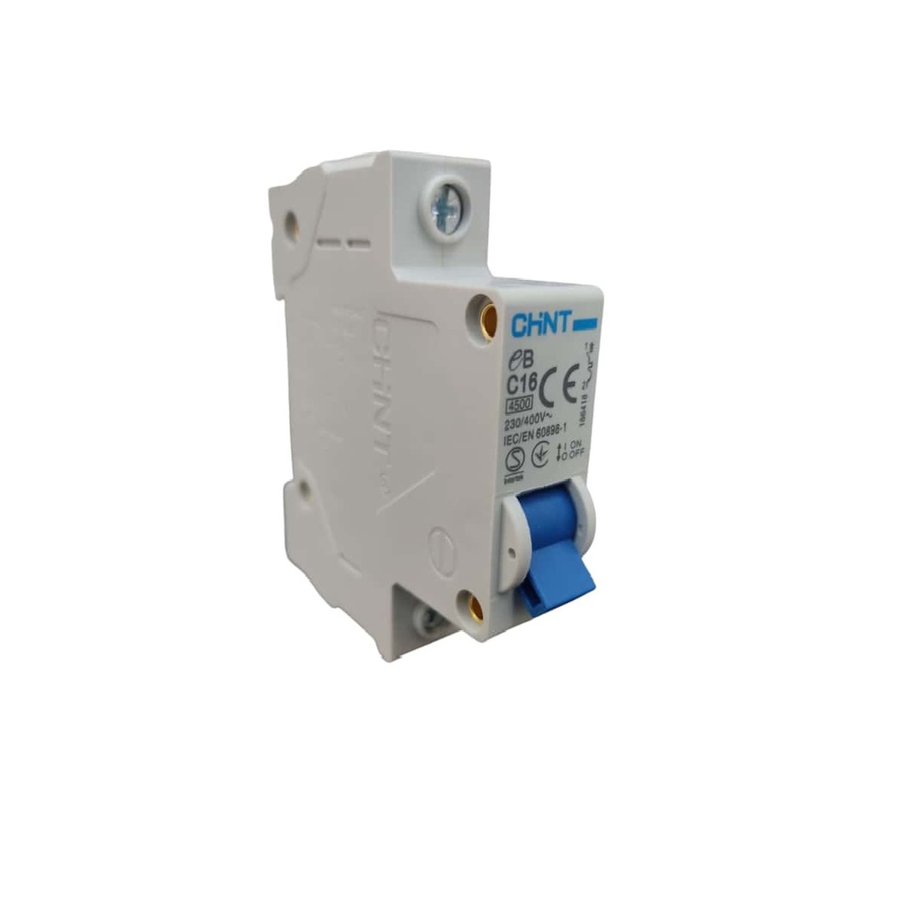 BREAKER TERMOMAGNETICO 1 X 16 AMP C. CURVE MOD. EB-C16 230 - 400 V REF. 314521 MARCA CHINT