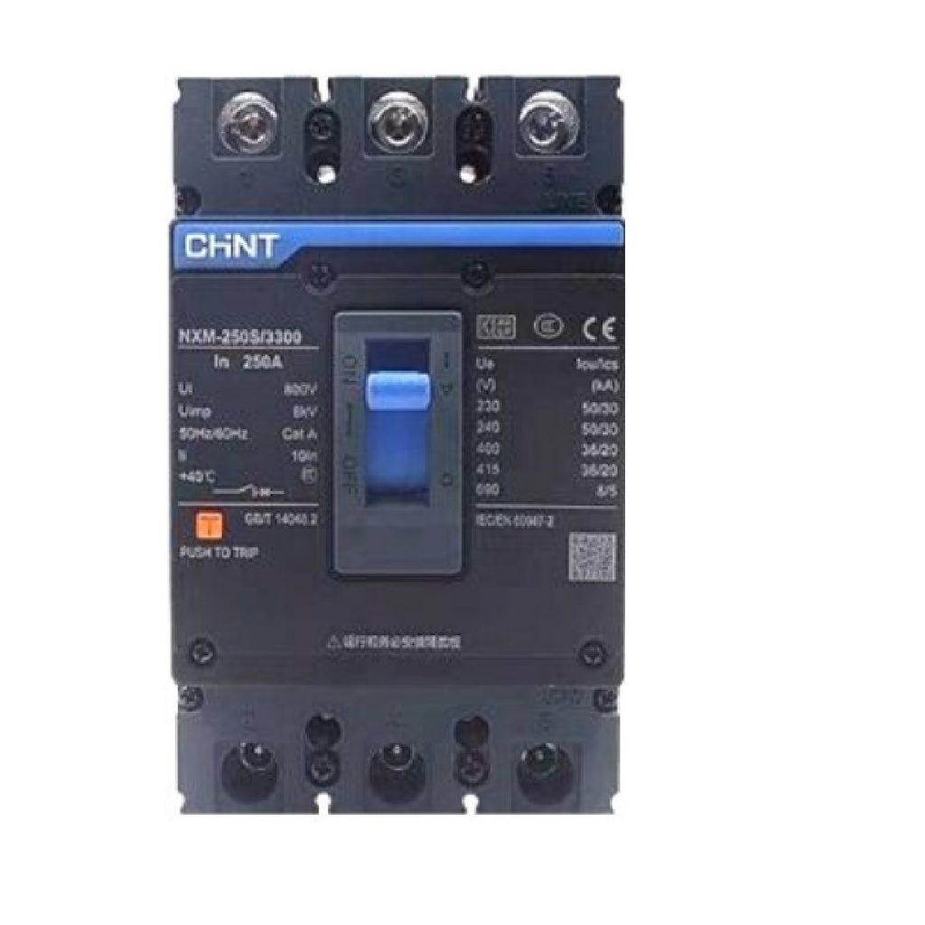 BREAKER 3 X 250 AMP CAJA MOLDEADA SERIE NXM REF. NXM-0250S-250/3300 MARCA CHINT