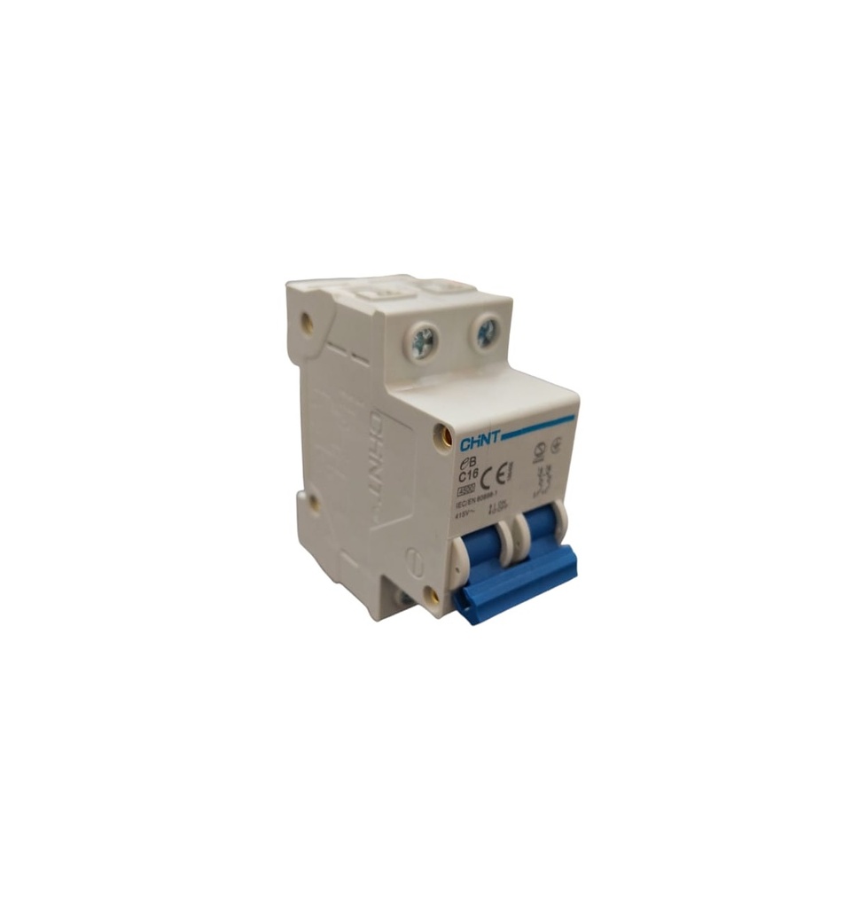 BREAKER TERMOMAGNETICO 2 X 16 AMP C. CURVE MOD. EB-C16 415 V REF. 315009 MARCA CHINT