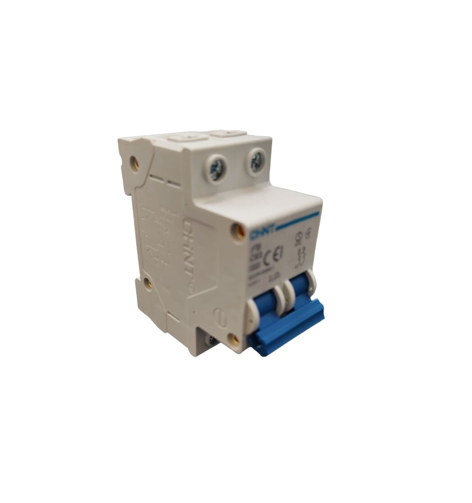 BREAKER TERMOMAGNETICO 2 X 63 AMP C. CURVE MOD. EB-C63 415 V REF. 310431 MARCA CHINT