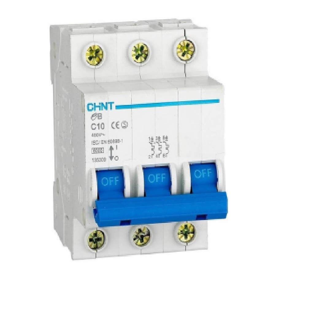 BREAKER TERMOMAGNETICO 3 X 40 AMP C. CURVE MOD. EB-C40 400 V REF. 315405 MARCA CHINT