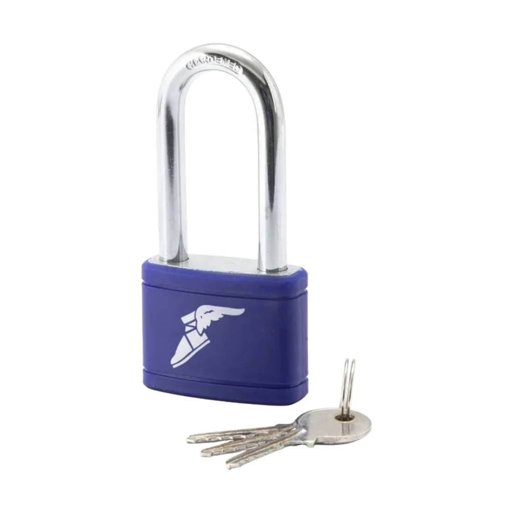 CANDADO DE ARCO LARGO LATÓN 50 MM CON CUBIERTA DE PVC REF. 991-80086 / 8008862 MARCA GOOD YEAR