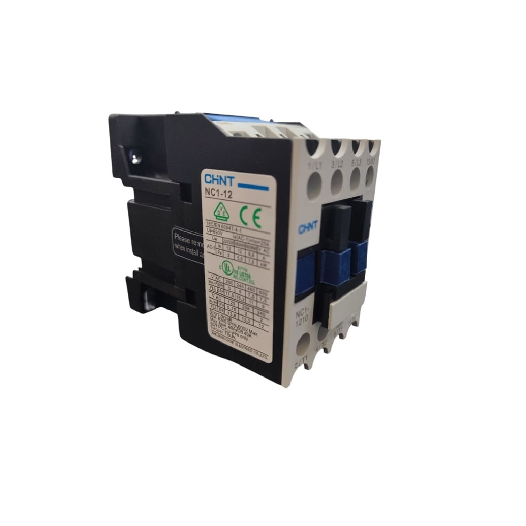 CONTACTOR SERIE NC1 220 V 50 A 60 HZ 3P 12 AMP REF. NC1-1210 COD. 221355 / 20000100 MARCA CHINT