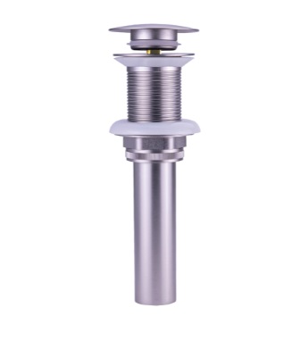 DESAGUE LAVAMANOS PUSH BUTTON MOD. HONGO BRUSHED / CEPILLADO / SATINADO ( SIN REBOSE ) REF. GRI-1442 MARCA BELT-G
