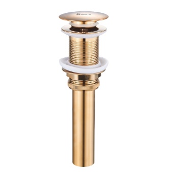 DESAGUE LAVAMANOS PUSH BUTTON MOD. HONGO GOLDEN BRUSHED / CEPILLADO / SATINADO ( SIN REBOSE ) REF. GRI-0863 MARCA BELT-G