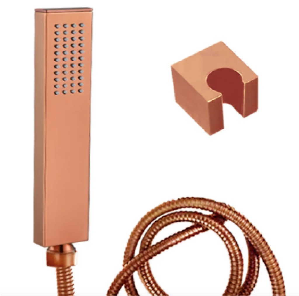 DUCHA TELEFONO RECTANGULAR METALICA ROSE GOLD GRI-1032 MARCA BELT-G