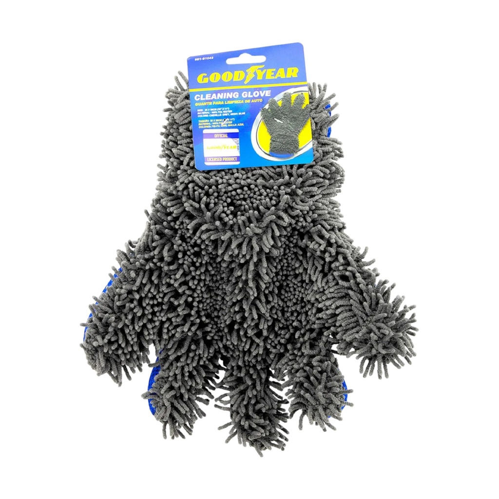 GUANTE / ESPONJA DE POLIESTER 25 X28 CM PARA LAVAR AUTO C/GRIS REF. 991-91042 / 910421 GOOD YEAR