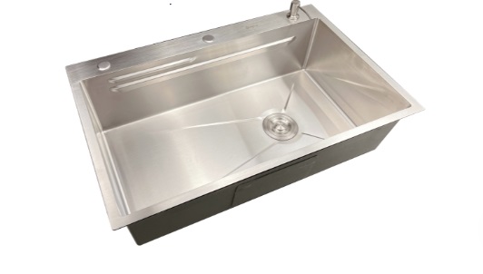 FREGADERO 84 x 53 CM UNA TINA SOBRE TOPE ACERO INOX. 304 (DES+DISP+SIF)  FRE-0026 MARCA BELT-G