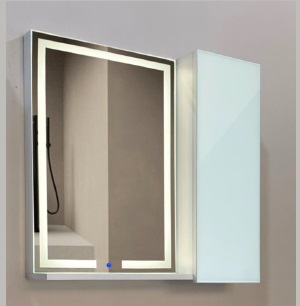 GABINETE NIZA DE BAÑO LATERAL CON ESPEJO RECTANG. 67 X 64 X 12 CM REF.4910 COLOR BLANCO MARCA ECO