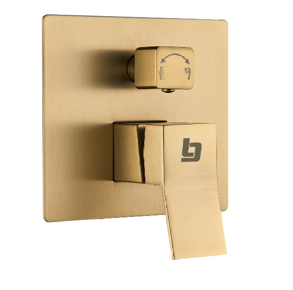 GRIFERIA DUCHA MONOMANDO CON DESVIADOR PIAZZA GOLDEN BRUSHED / CEPILLADO / SATINADO REF. GRI-1245 MARCA BELT-G