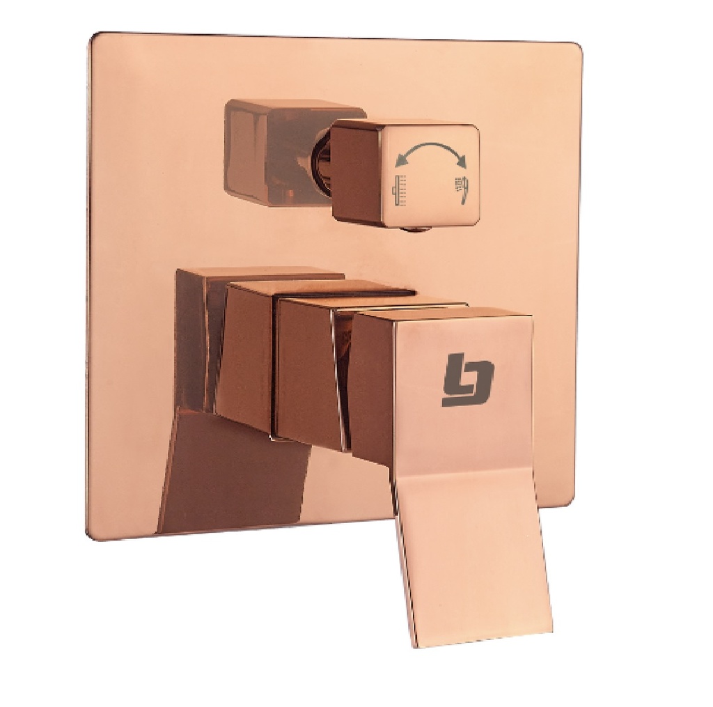 GRIFERIA DUCHA MONOMANDO CON DESVIADOR PIAZZA ROSE GOLD GRI-1244 MARCA BELT-G