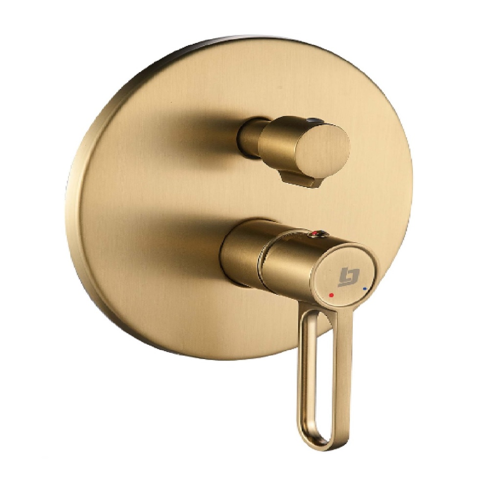 GRIFERIA DUCHA MONOMANDO CON DESVIADOR PRESTIGE GOLDEN BRUSHED / CEPILLADO / SATINADO REF. GRI-1250 MARCA BELT-G
