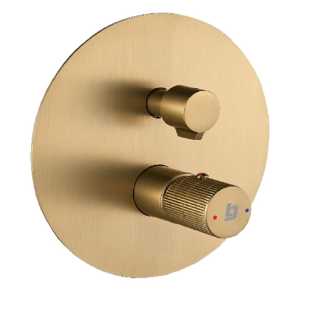 GRIFERIA DUCHA MONOMANDO CON DESVIADOR SLOTT GOLDEN BRUSHED / CEPILLADO / SATINADO REF. GRI-2224 MARCA BELT-G