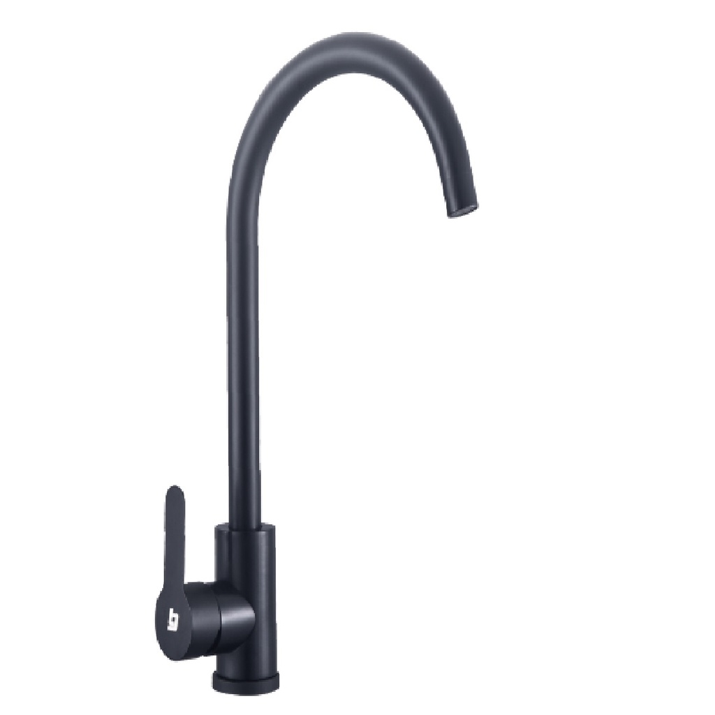 GRIFERIA FREGADERO MONOMANDO JOY PICO CISNE BLACK GRI-1485 MARCA BELT-G