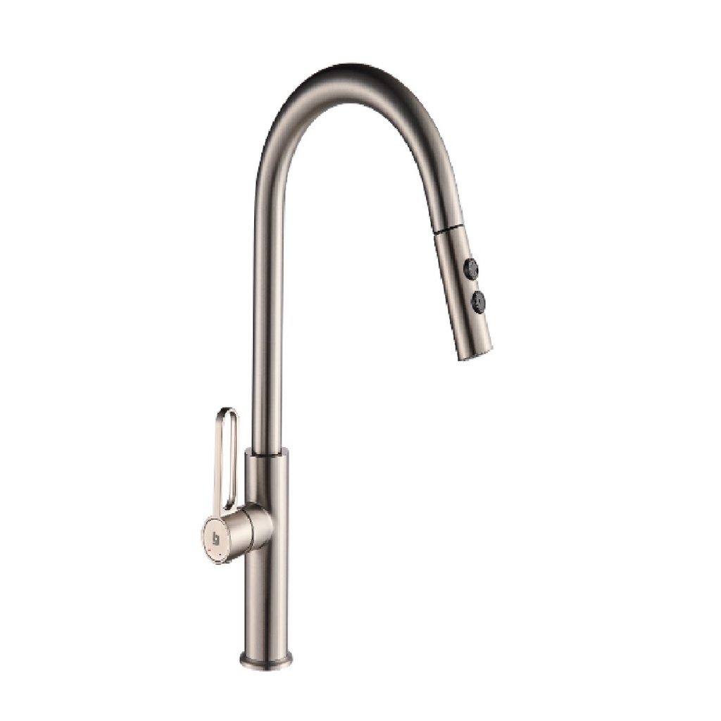 GRIFERIA FREGADERO MONOMANDO PRESTIGE EXTENSIBLE BRUSHED / CEPILLADO / SATINADO REF. GRI-1572 MARCA BELT-G