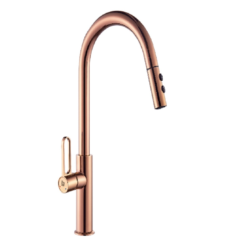 GRIFERIA FREGADERO MONOMANDO PRESTIGE EXTENSIBLE ROSE GOLD GRI-1574 MARCA BELT-G