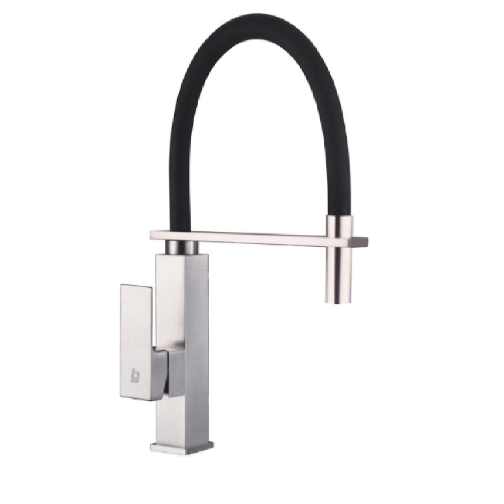 GRIFERIA FREGADERO MONOMANDO SQUARE FLEXIBLE BRUSHED / CEPILLADO / SATINADO GRI-1561 MARCA BELT-G