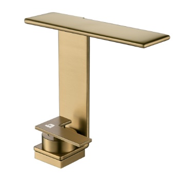 GRIFERIA LAVAMANOS MONOMANDO AZZU GOLDEN BRUSHED / CEPILLADO / SATINADO REF. GRI-2251 MARCA BELT-G