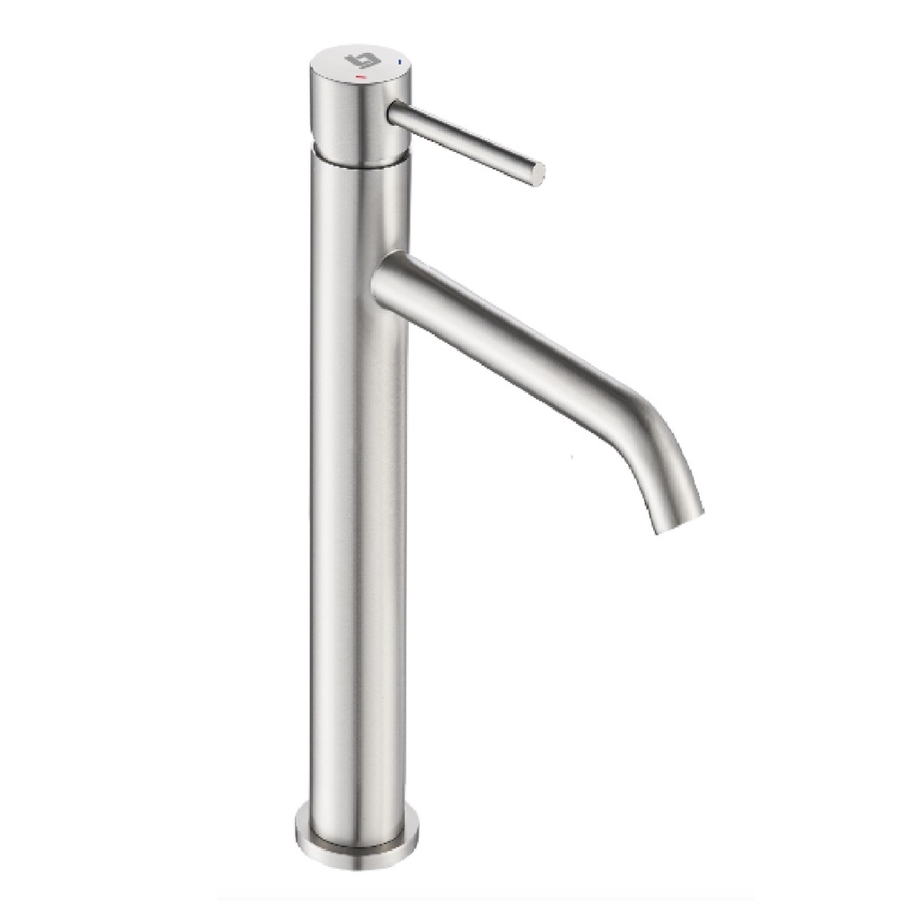 GRIFERIA LAVAMANOS MONOMANDO BRIDGE (ALTO) BRUSHED / CEPILLADO / SATINADO REF. GRI-2239 MARCA BELT-G