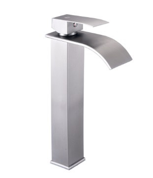 GRIFERIA LAVAMANOS MONOMANDO DUCK (ALTO) BRUSHED / CEPILLADO / SATINADO REF. GRI-1496 MARCA BELT-G