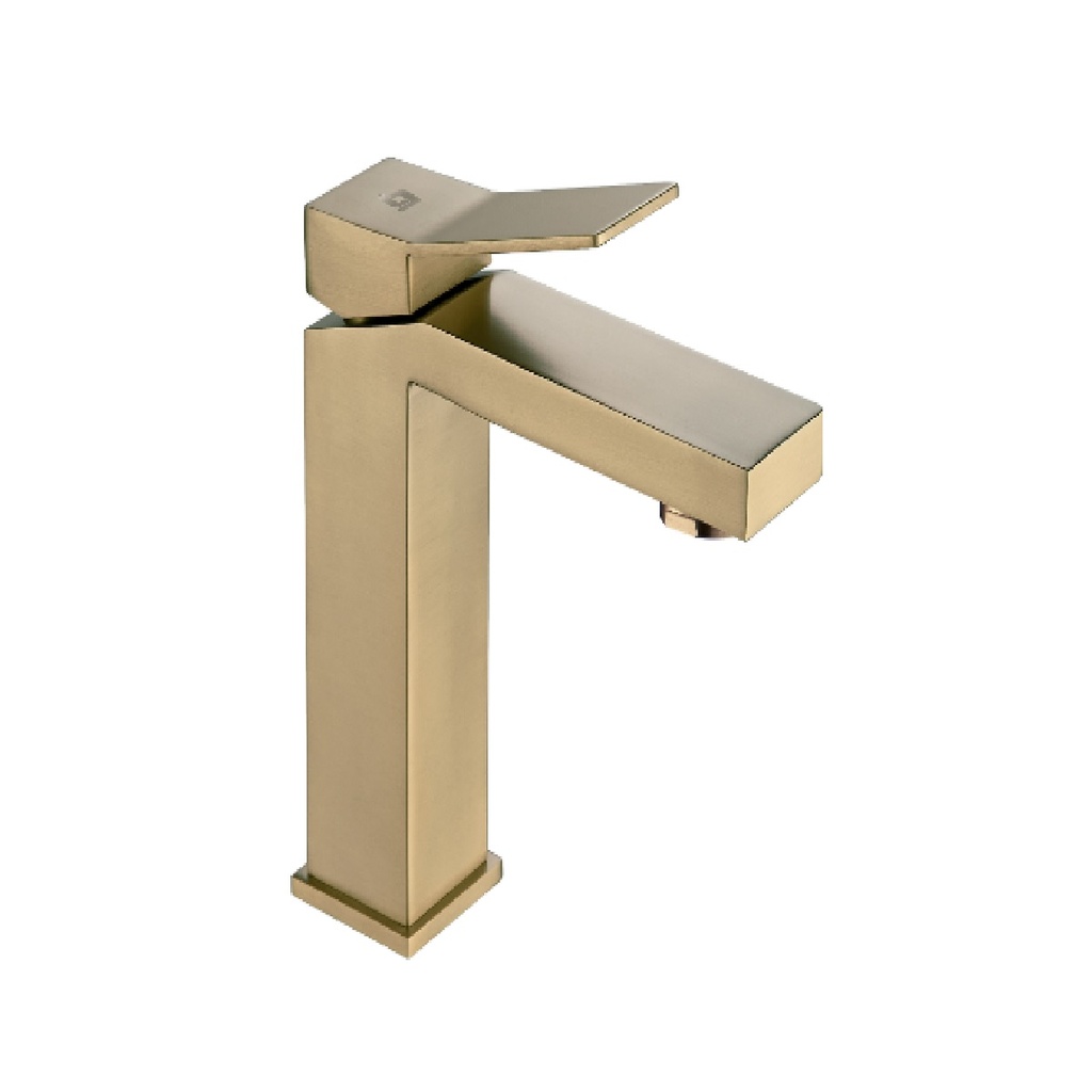 GRIFERIA LAVAMANOS MONOMANDO PIAZZA GOLDEN BRUSHED / CEPILLADO / SATINADO REF. GRI-1225 MARCA BELT-G