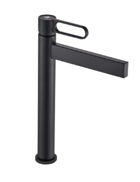 GRIFERIA LAVAMANOS MONOMANDO PRESTIGE BLACK (ALTO) REF. GRI-1650 MARCA BELT-G