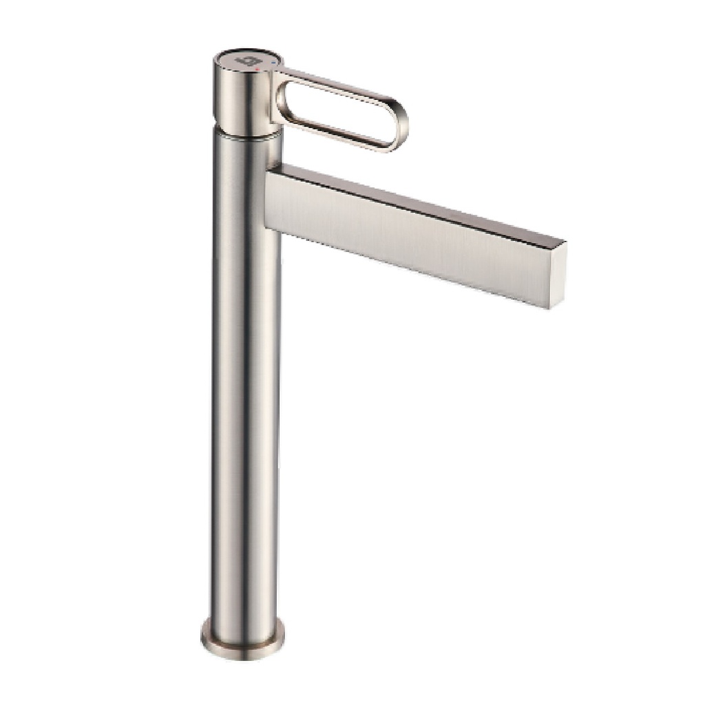 GRIFERIA LAVAMANOS MONOMANDO PRESTIGE BRUSHED / CEPILLADO / SATINADO (ALTO) REF. GRI-1649 MARCA BELT-G