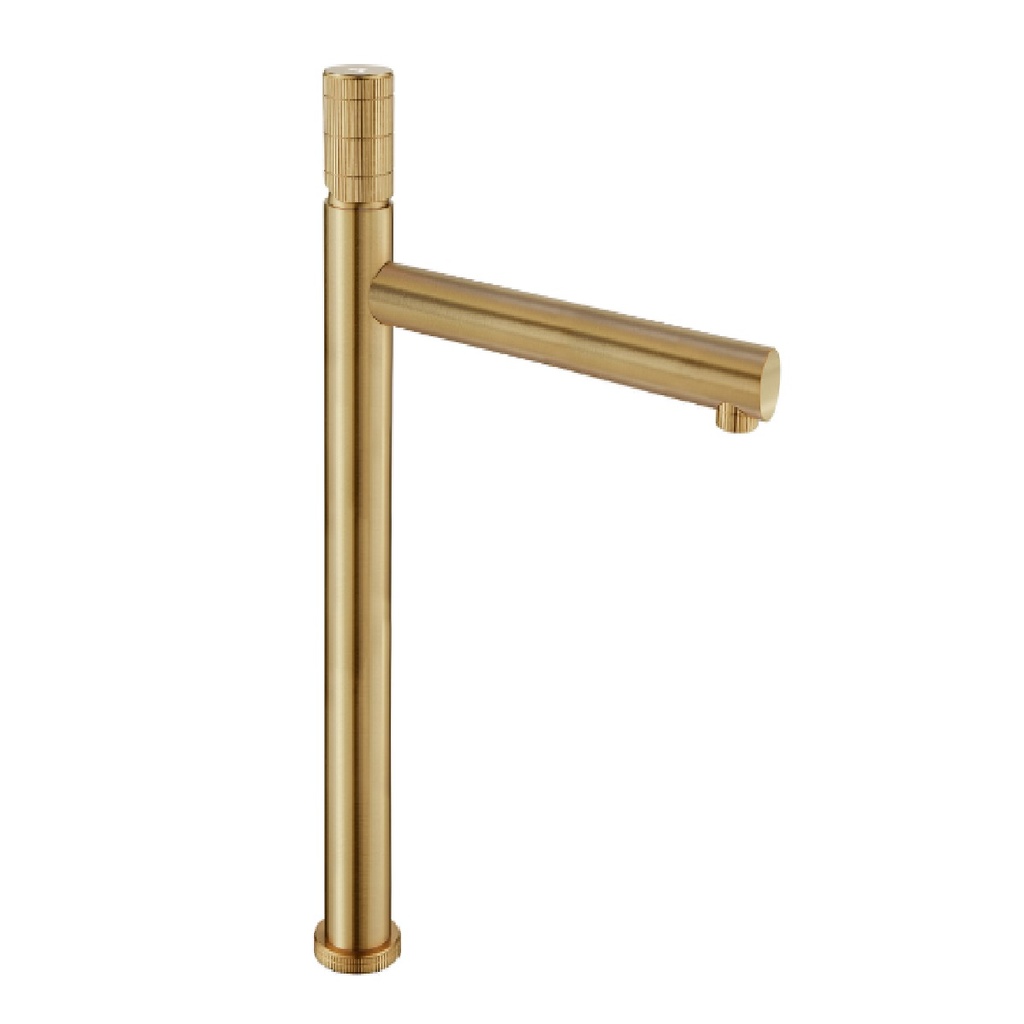 GRIFERIA LAVAMANOS MONOMANDO SLOTT (ALTO) GOLDEN BRUSHED / CEPILLADO / SATINADO REF. GRI-2209 MARCA BELT-G