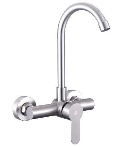 GRIFERIA PARED MONOMANDO JOY PICO CISNE BRUSHED / CEPILLADO / SATINADO GRI-1547 MARCA BELT-G