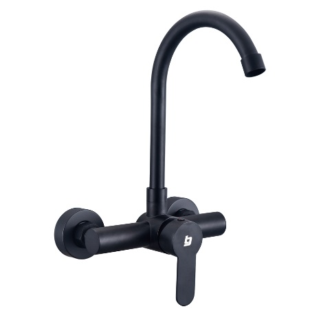 GRIFERIA PARED MONOMANDO JOY PICO CISNE BLACK GRI-1548 MARCA BELT-G